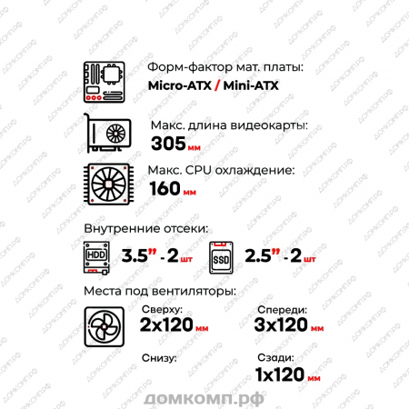 недорогой корпус для сборки компьютера. домкомп.рф